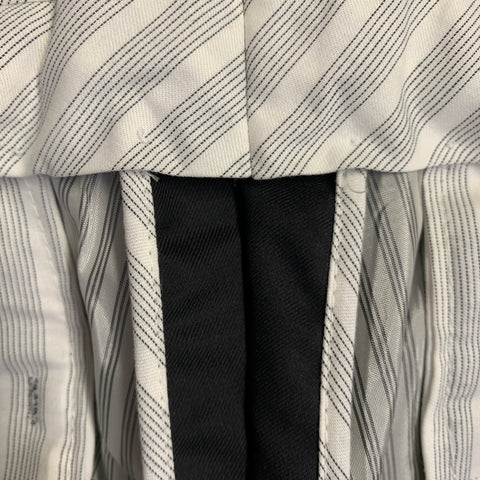 BLACK FLEECE Size S Black Wool Button Fly Tuxedo Dress Pants