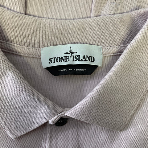 STONE ISLAND Size XL Purple Cotton Blend Polo