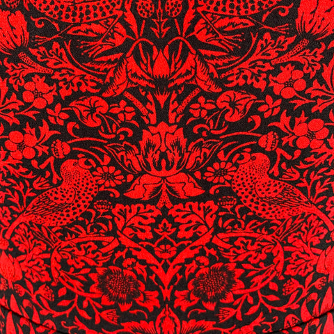 MARC by MARC JACOBS Size XS Red Black Polyester Blend Short Sleeve Blouse