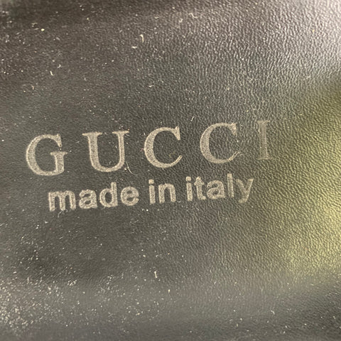 GUCCI Size 11 Black Canvas Thong Sandals