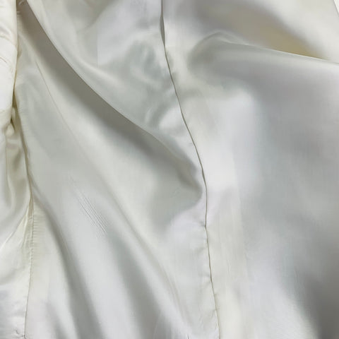NORDSTROM Size 40 Cream Linen Notch Lapel Sport Coat