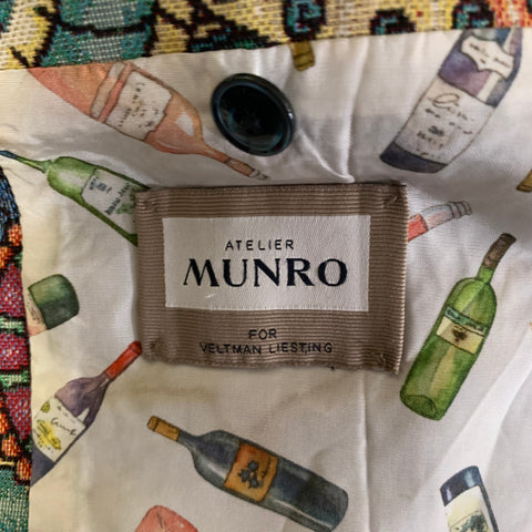 ATELIER MUNRO Size 38 Abstract Wool Peak Lapel Sport Coat