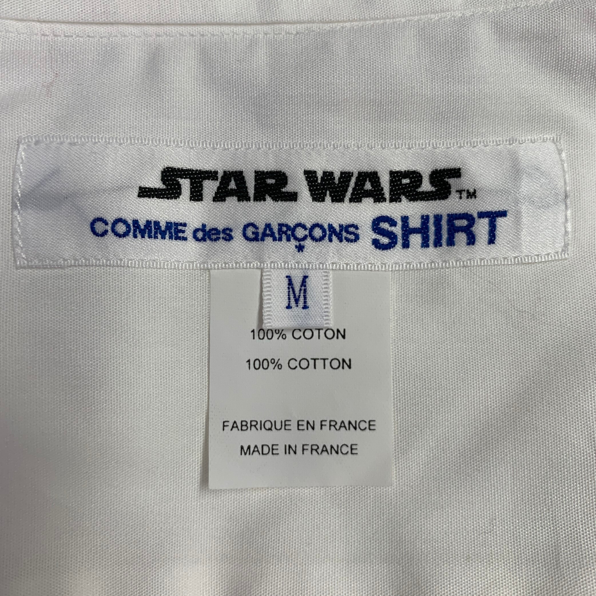 COMME des GARCONS SHIRT Size M Star Wars White Multi Color Print