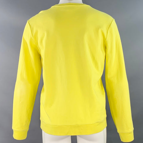 A.P.C. Size M No Fun Neon Yellow Cotton Crew Neck Sweatshirt