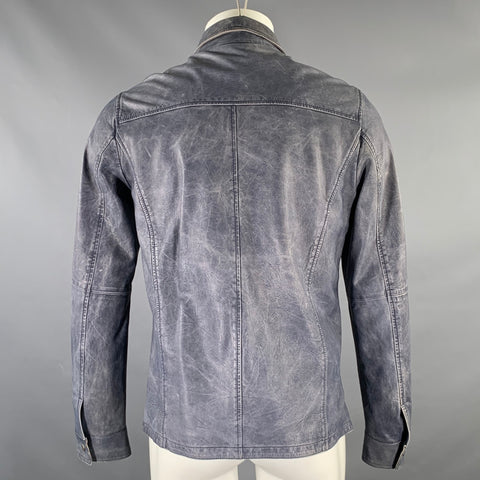 Veste de Travail en Cuir GIMO'S, Taille M, Bleu Marine
