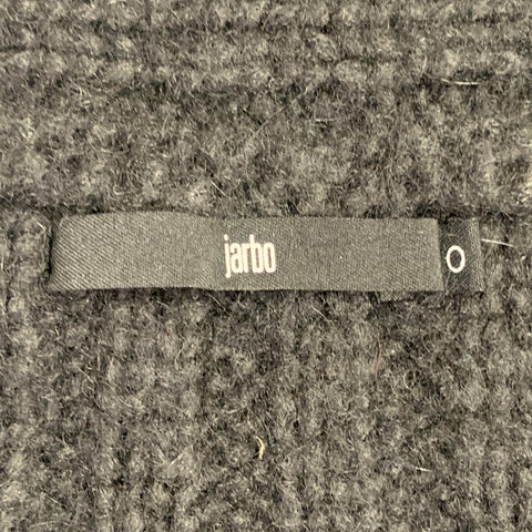 JARBO Size 0 Black Alpaca Blend Knit Shawl Collar Open Front Shrug Cardigan
