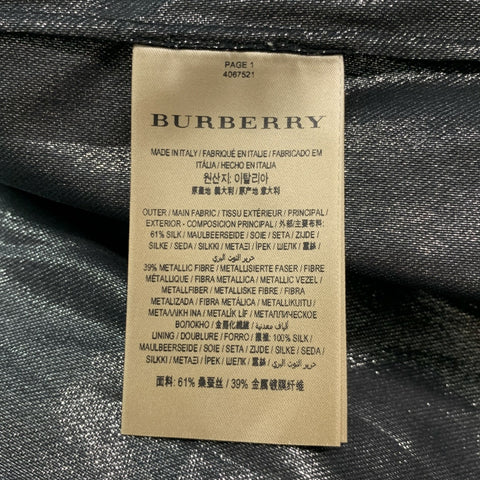 BURBERRY Taille 4 Chemise boutonnée en soie dorée métallisée