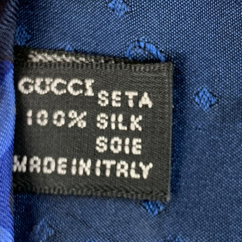 Corbata de seda geométrica azul marino de GUCCI