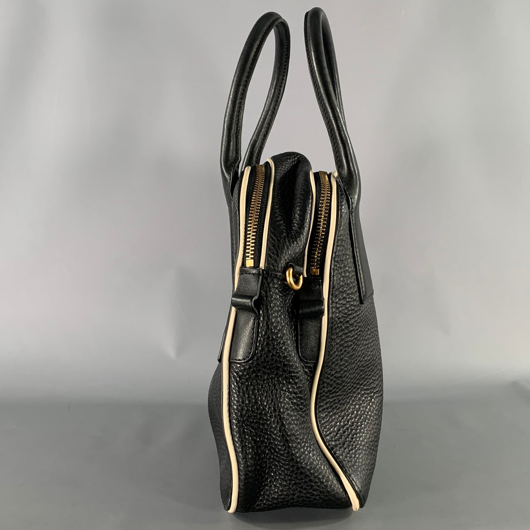 MARC JACOBS Size Black White Pebble Grain Leather Bags