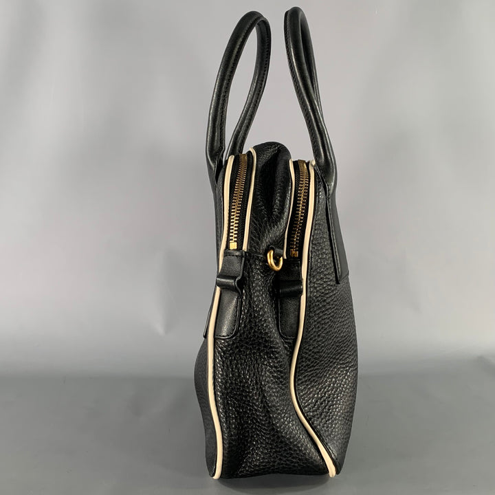 MARC JACOBS Size Black White Pebble Grain Leather Bags