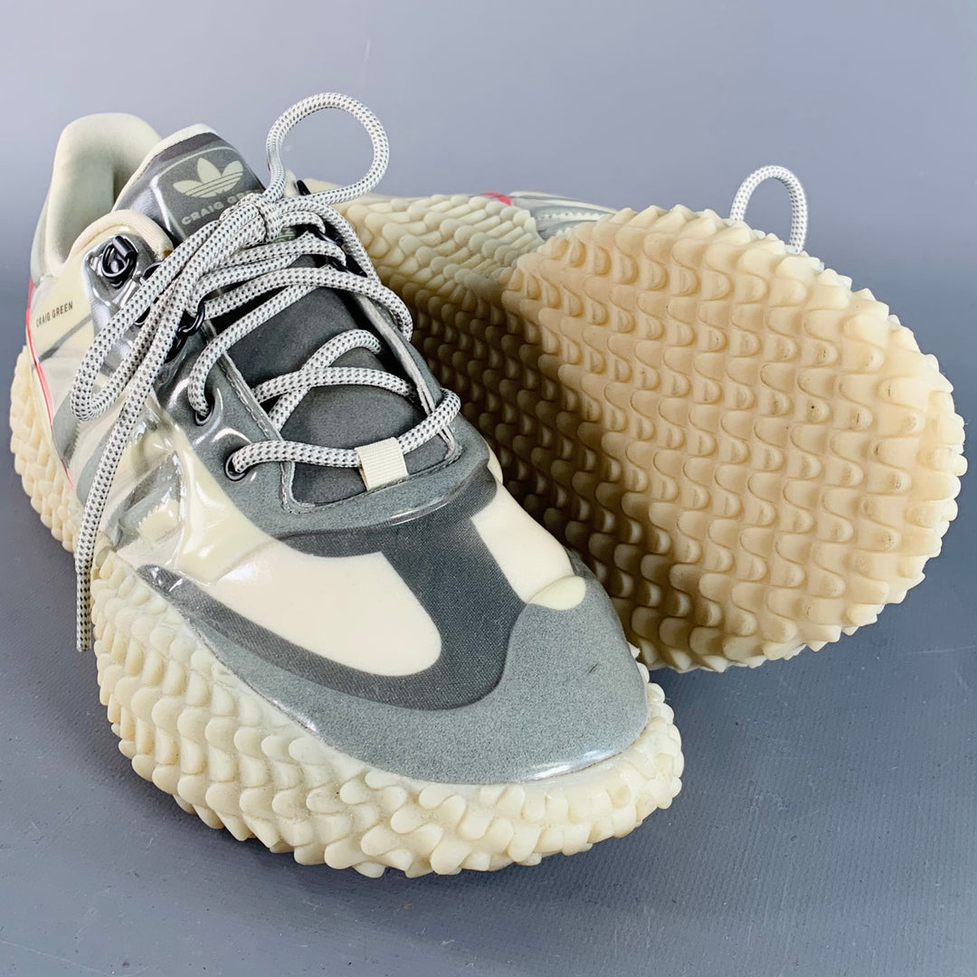 ADIDAS BY CRAIG GREEN Size 10 Beige Grey Low Top Chunky Sole Sneakers
