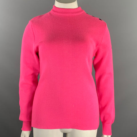 SAINT JAMES Size L Pink Wool Knitted Sailor Sweater Womens