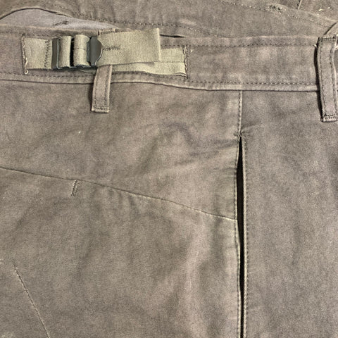 ATTACHMENT Size 34 Brown Cotton Blend Side Tabs Straight Casual Pants