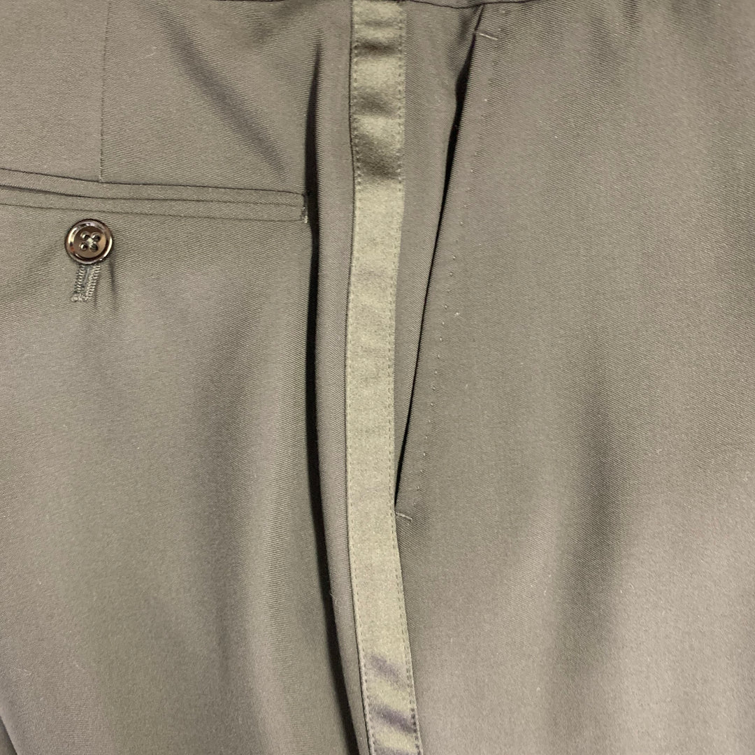 RALPH LAUREN Size 30 Black Wool Straight Zip Fly Dress Pants