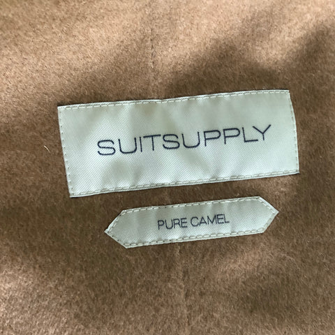 SUIT SUPPLY Chest Size 36 Tan Khaki Camel Hair Double Breasted Sport Coat