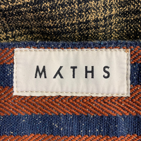 MYTHS Size 38 Yellow Black Plaid Wool Cotton Zip Fly Dress Pants