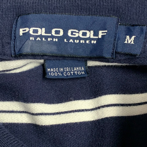 POLO by RALPH LAUREN Size M Navy White Stripe Cotton Polo