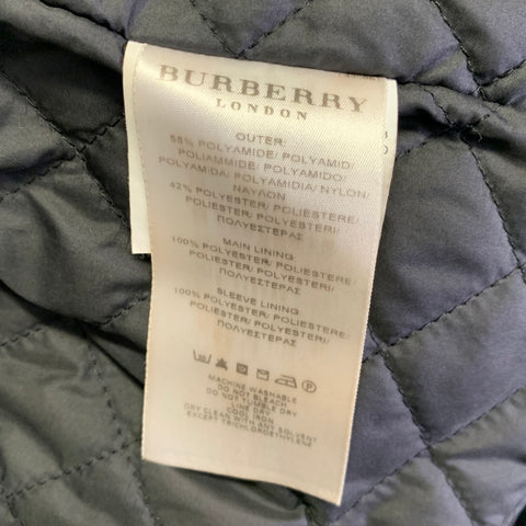 BURBERRY LONDON Size XL Black Polyamide blend Overcoat Coat