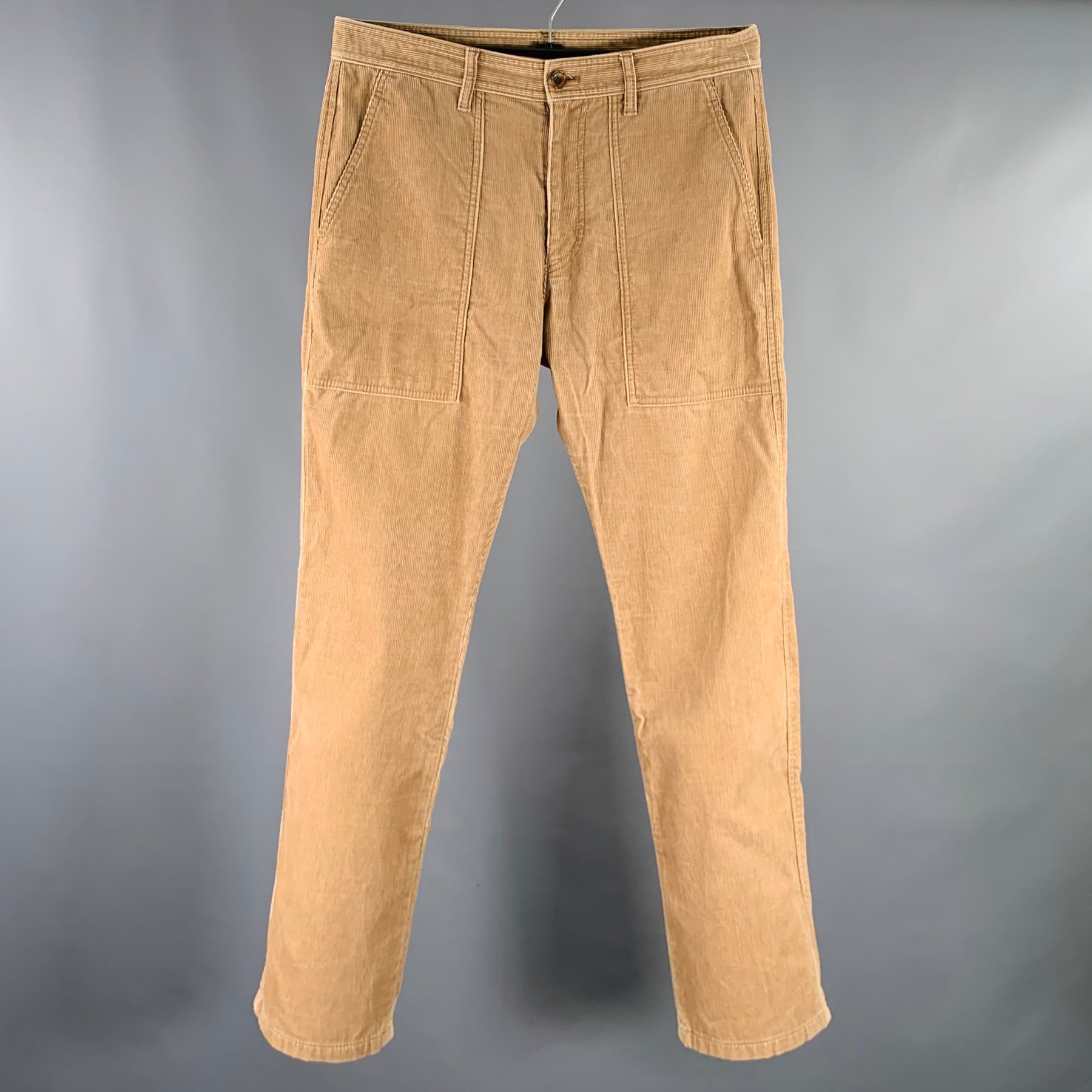 COMME des GARCONS Size S Tan Corduroy Cotton Blend Casual Pants