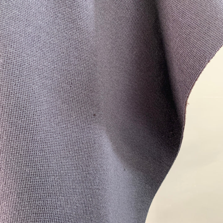 ALAIA Navy Brown Reversible Wool Knit Snap Capelet Scarf Shawl