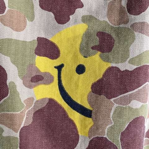 KAPITAL Size 33 Brown Dessert Camo Happy Face Cotton Baggy Pants