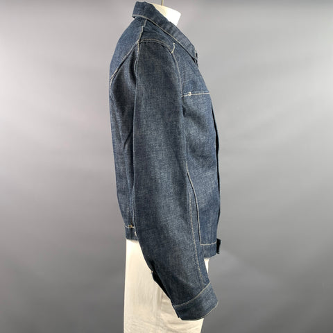 LEVI'S Size M Navy 70100-08-35 Heather Cotton Lyocell Pointed Collar Jacket