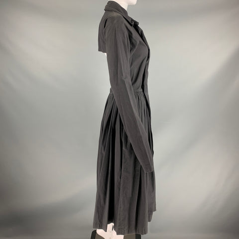 COMME des GARCONS 1980s Size M Black Cotton Open Back Dress