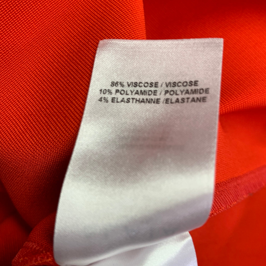 ALAIA Size 4-Sculpting Corset Red Viscose Blend Cap Sleeves Maxi Gown Dress