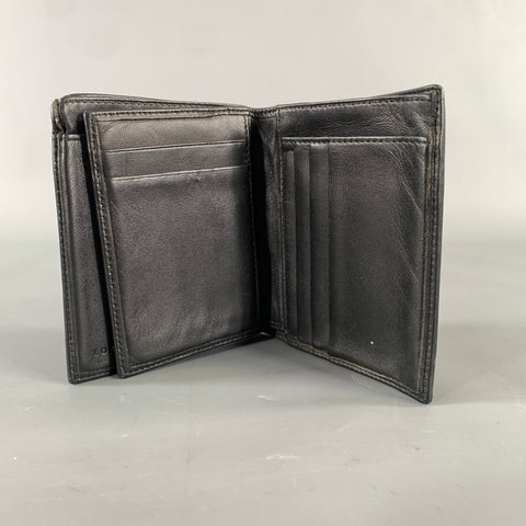 LOEWE Black Dark brown Leather Wallet