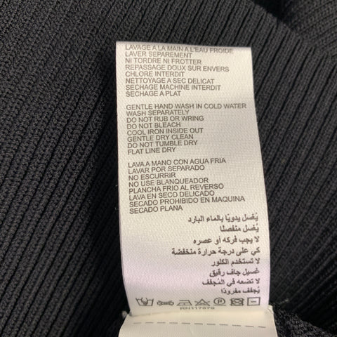 MANOUSH Pull en tricot côtelé noir en mélange de rayonne taille M