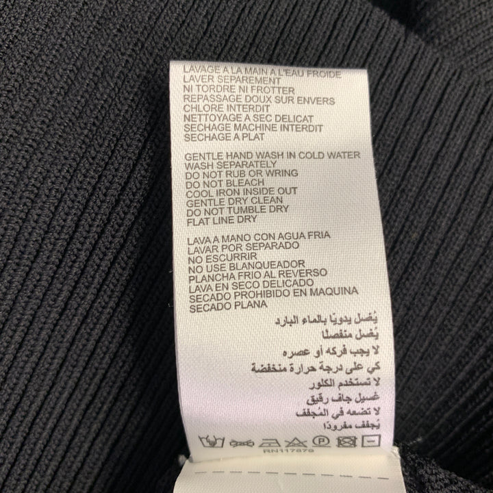 MANOUSH Size M Black Rayon Blend Rib Knit Pullover