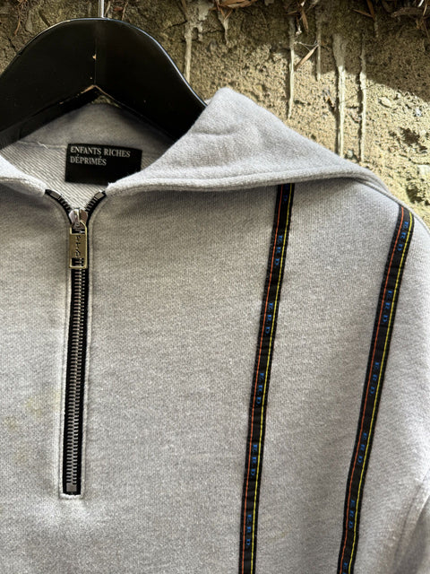 ENFANTS RICHES DEPRIMES ERD S Grey Cotton Half Zip Sweatshirt