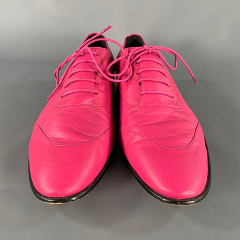 VERSACE for H&M Size 9 Pink Leather Lace Up Shoes