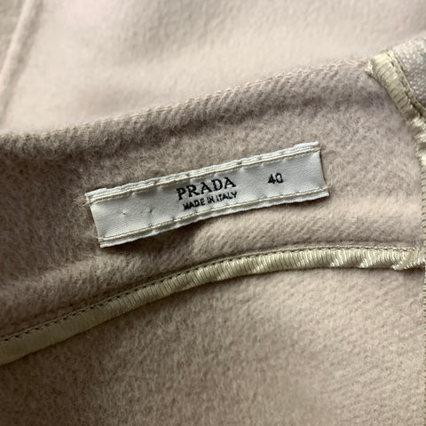 PRADA Size 4 Cream Mini Skirt