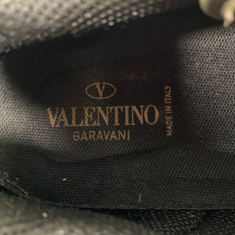 VALENTINO Size 11 Green Multi-Color Camo Blend Lace Up Sneakers