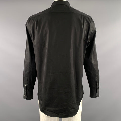 ALEXANDER MCQUEEN Size L Black Multi-Color Mixed Patterns Long Sleeve Shirt