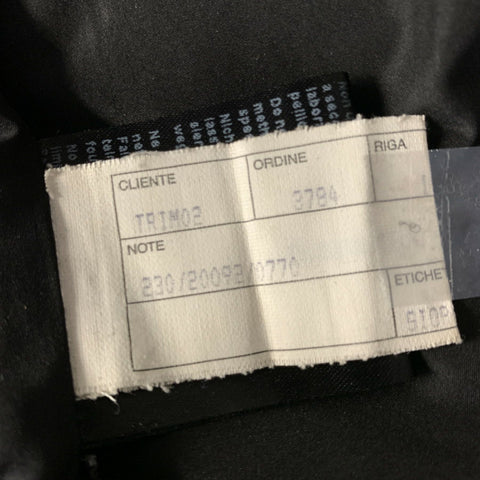 ARMANI COLLEZIONI Size M Black Leather Textured Zip Up Jacket