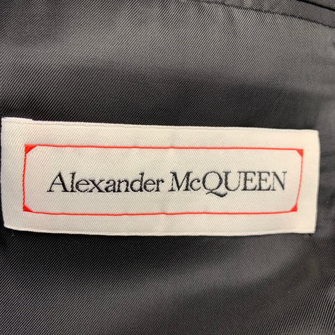 ALEXANDER MCQUEEN FW22 Size 38 Black White Yellow Painted Viscose Suit