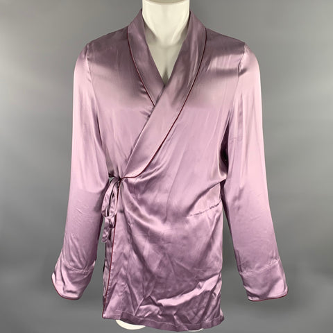 ANN DEMEULEMEESTER Size M Purple Violet Silk Robe