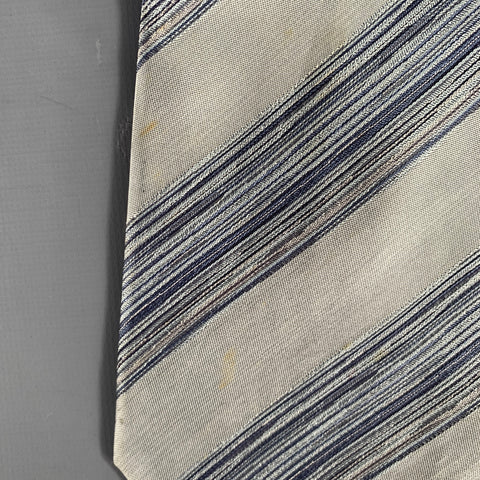 ISSEY MIYAKE Gray Light Blue Jacquard Silk Tie