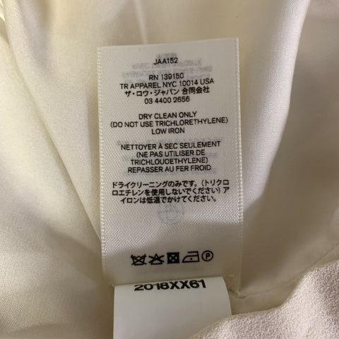 THE ROW Size 2 Cream Viscose  Elastane Tunic Knee-Length Dress