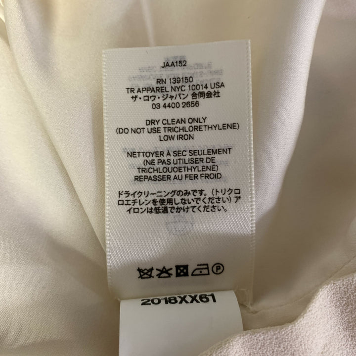 THE ROW Size 2 Cream Viscose  Elastane Tunic Knee-Length Dress
