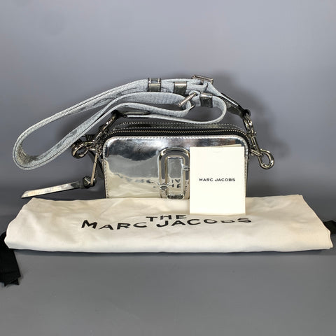 MARC JACOBS SS2016 Silver Metallic Polyurethane Shoulder Bag