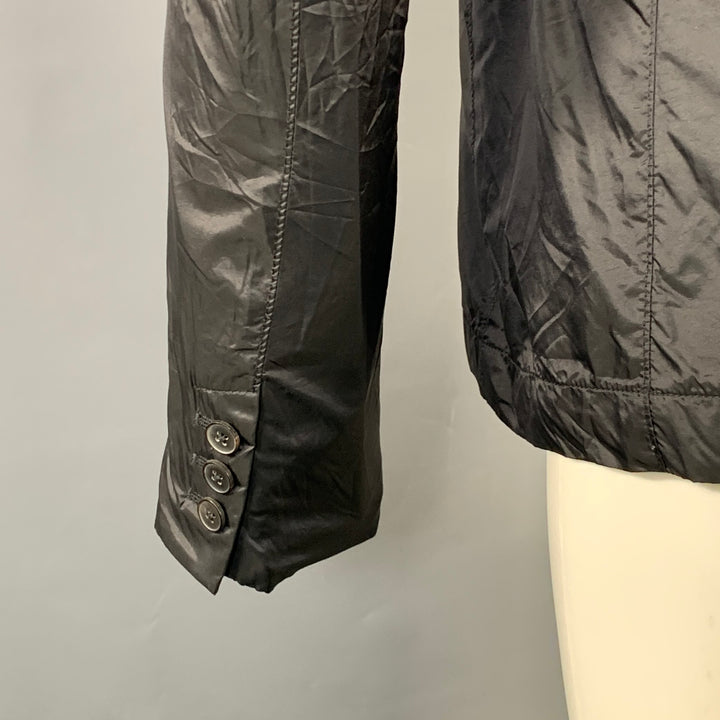 HAIDER ACKERMANN Size M Black Red Checkered Notch Lapel Sport Coat