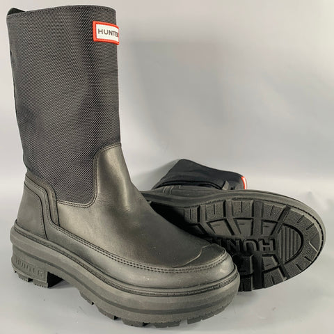 KILLING EVE x HUNTER Size 5 Limited Edition Black Nylon Pull On Boots