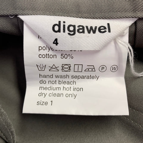 DIGAWEL Size S Khaki Polyester Cotton Drop Crotch Casual Pants