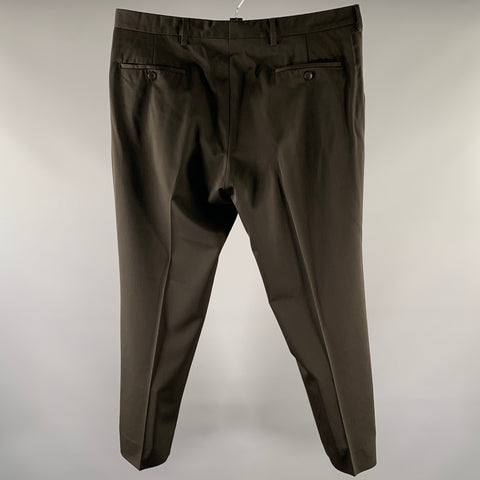 PRADA Size 38 Brown Wool Button Fly Dress Pants