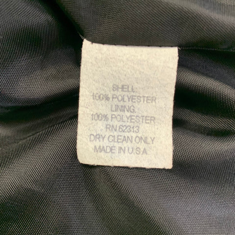 Veste Oleg Cassini taille 2 noire en polyester à col volanté