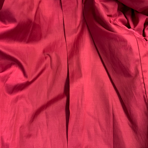 A.L.C. Size 6 Raspberry Red Velvet Peak Lapel Double Breasted Pantsuit