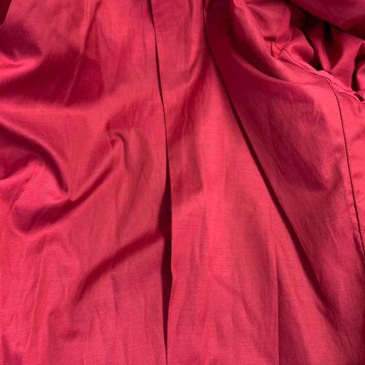 A.L.C. Size 6 Raspberry Red Velvet Peak Lapel Double Breasted Pantsuit